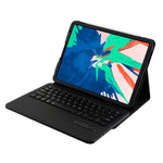 لوحة مفاتيح بلوتوث قابلة للفصل IP011 3.0 من ABS مع غطاء لوحي من الجلد بنقشة الليتشي لجهاز iPad Pro 11 بوصة (2018)، مع وظيفة النوم، IP011
