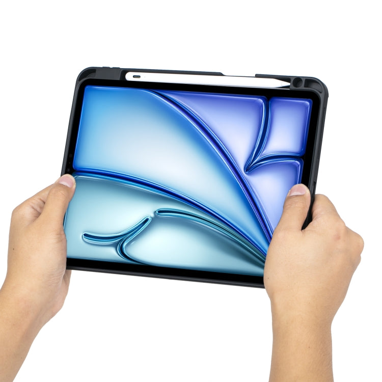 غطاء لوحة مفاتيح بلوتوث مضيء قابل للفصل والدوران T11B-AS لجهاز iPad Air 11 2024 / Air 5 / Air 4 10.9 / Pro 11 2022 2021 2020 2018، لجهاز iPad Air 11 2025 / Air 11 2024 / Air 5 / Air 4 10.9 / Pro 11 2022 2021 2020 2018