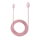 كابل بيانات / شحن بطول 2 متر برأس معدني منسوج بنمط 84 نواة 8 دبابيس إلى USB 2.0