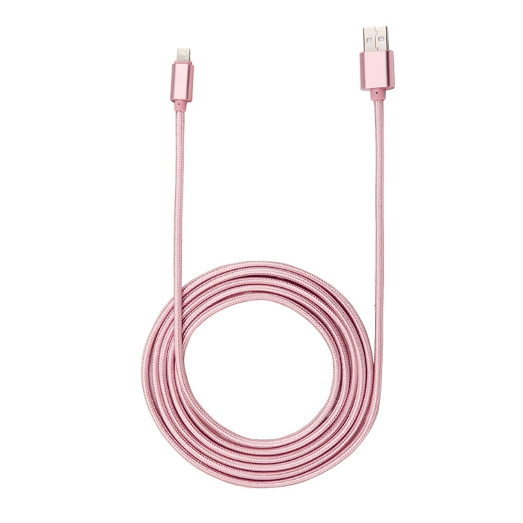 كابل بيانات / شحن بطول 2 متر برأس معدني منسوج بنمط 84 نواة 8 دبابيس إلى USB 2.0