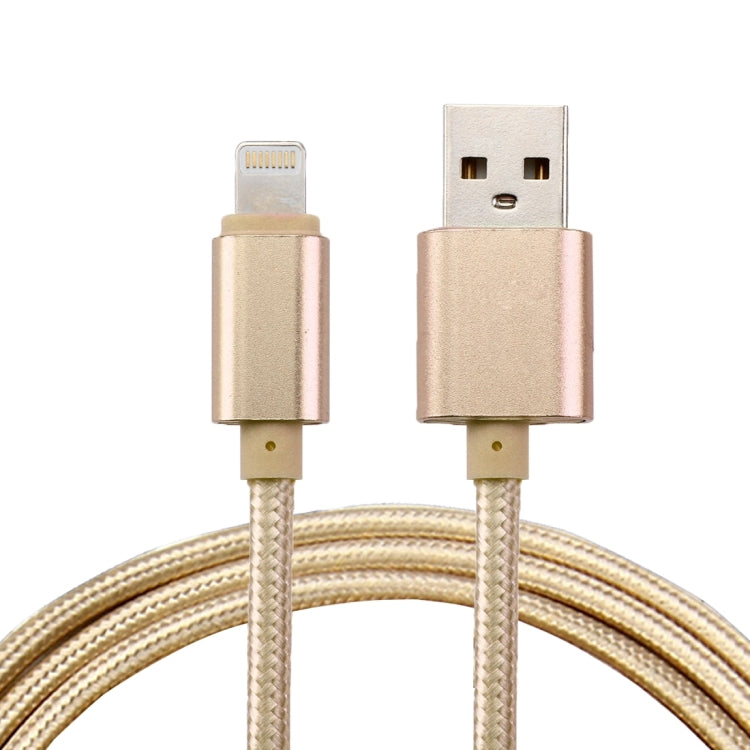 كابل بيانات / شاحن 1 متر برأس معدني منسوج 84 نواة 8 دبابيس إلى USB 2.0