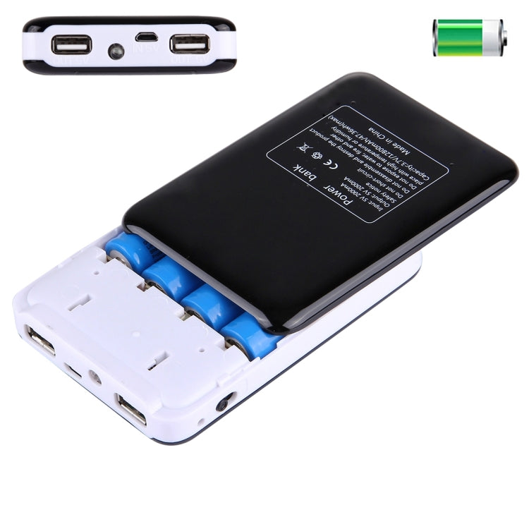 لأجهزة iPhone و iPad و Samsung و LG و Sony Ericsson و MP4 و PSP والكاميرا، البطاريات غير مشمولة (توصيل لون عشوائي)، لـ 4 بطاريات 18650