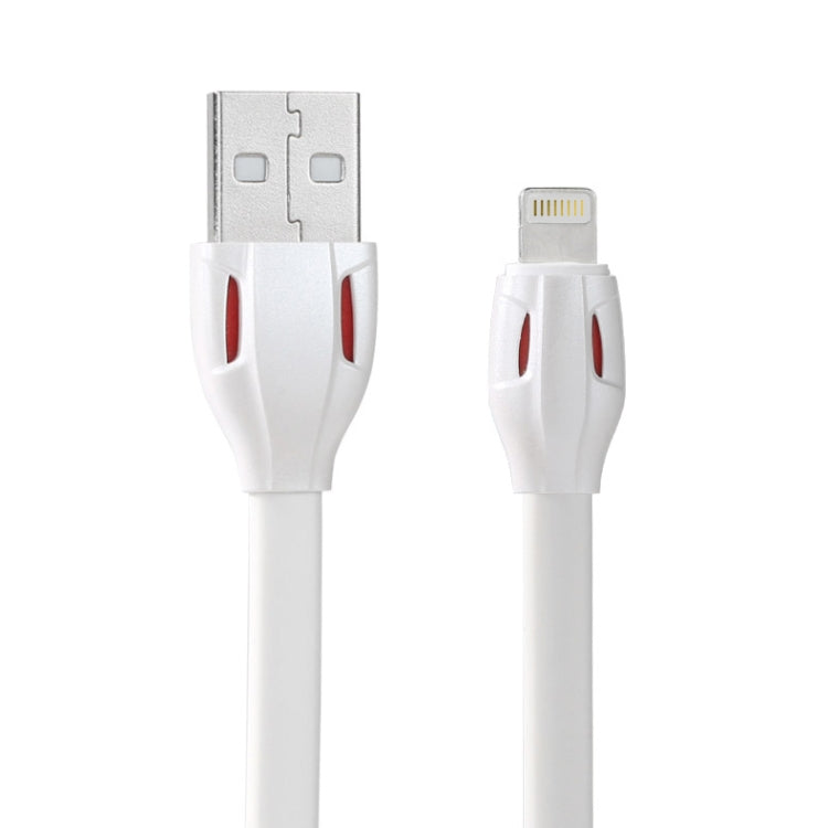 كابل شحن ومزامنة بيانات REMAX RC-035i سلسلة الليزر 1 متر 2.1A 8 دبابيس إلى USB مع مؤشر LED، أبيض