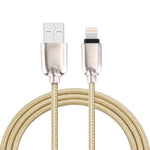 كابل شحن ومزامنة بيانات 1 متر منسوج 108 نواة نحاسية 8 دبابيس إلى USB لأجهزة iPhone و iPad
