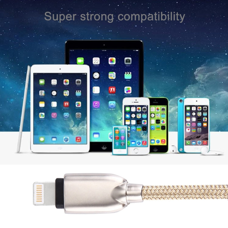 كابل شحن ومزامنة بيانات 1 متر منسوج 108 نواة نحاسية 8 دبابيس إلى USB لأجهزة iPhone و iPad