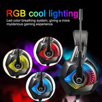 سماعة ألعاب ONIKUMA K6 فوق الأذن بصوت جهير ستيريو محيطي مع ميكروفون وأضواء RGB