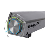 مكبر صوت شريط صوت LP-08 CE0152 مشغل MP3 USB 2.1CH بلوتوث لاسلكي مع جهاز تحكم عن بعد، CE0152 أسود، CE0152 ذهبي