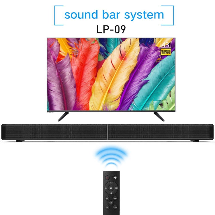 مكبر صوت ساوندبار LP-09 (CE0148) لنظام المسرح المنزلي بتقنية البلوتوث مع جهاز تحكم عن بعد، CE0148 أسود