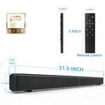 مكبر صوت ساوندبار LP-09 (CE0148) لنظام المسرح المنزلي بتقنية البلوتوث مع جهاز تحكم عن بعد، CE0148 أسود
