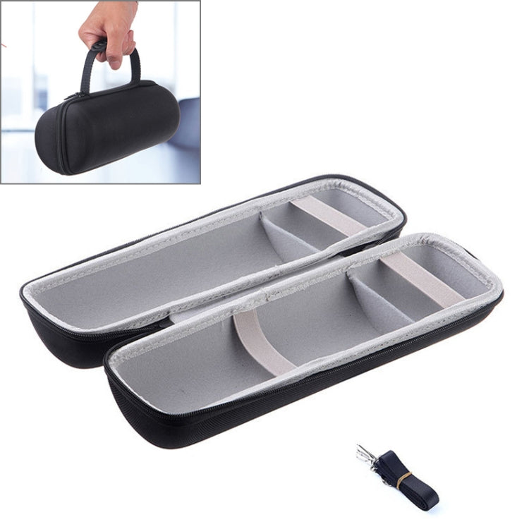 صندوق تخزين صلب بسحاب من PU + غطاء سيليكون ناعم لمكبر صوت بلوتوث JBL Charge 3 مع حزام كتف