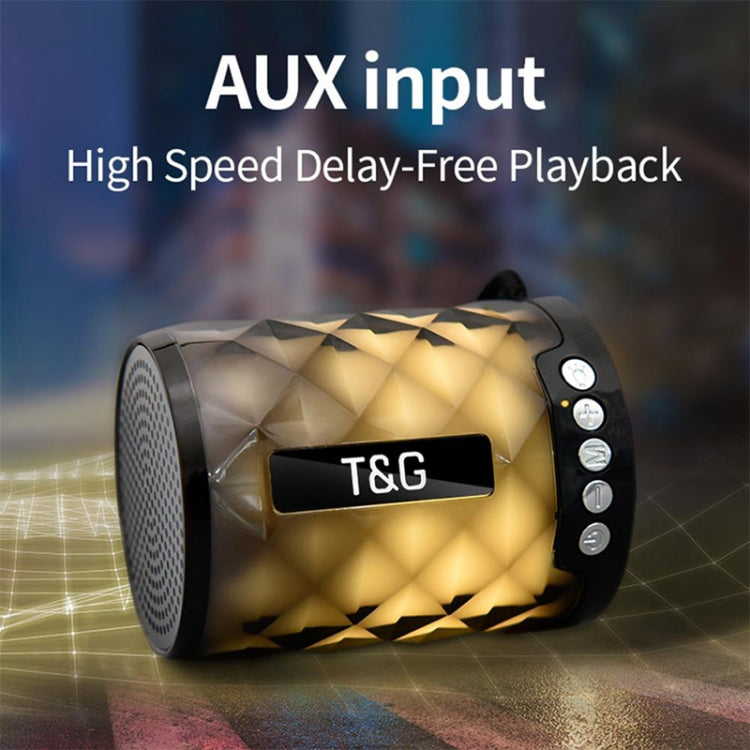 مكبر صوت بلوتوث محمول صغير T&G TG155 إصدار 4.2 مع أضواء ملونة