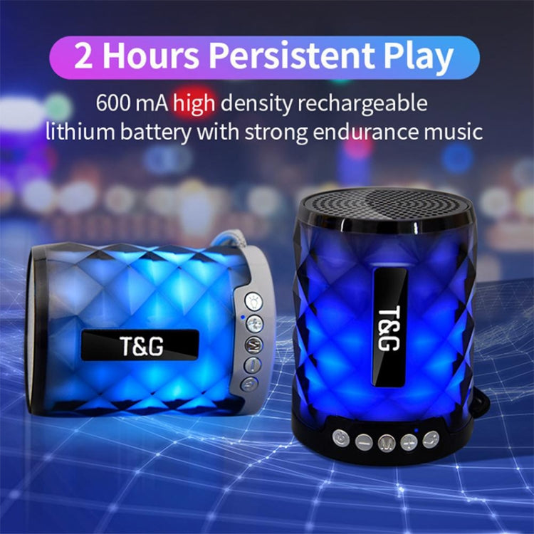 مكبر صوت بلوتوث محمول صغير T&G TG155 إصدار 4.2 مع أضواء ملونة