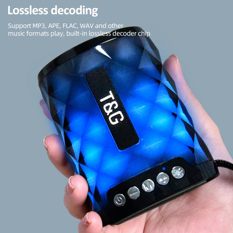 مكبر صوت بلوتوث محمول صغير T&G TG155 إصدار 4.2 مع أضواء ملونة