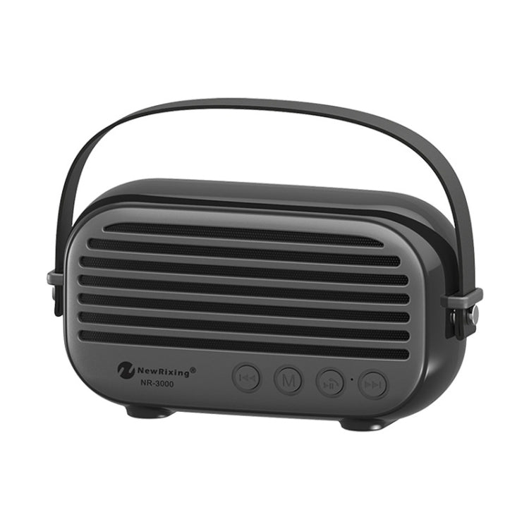 مكبر صوت بلوتوث منزلي أنيق NewRixing NR-3000 مع وظيفة المكالمات بدون استخدام اليدين، يدعم بطاقة TF و USB و FM و AUX