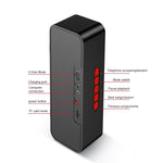 مكبر صوت بلوتوث لاسلكي محمول SC211 مع مضخم صوت، بلوتوث 5.0، يدعم بطاقة TF وقرص U وAUX 3.5 مم