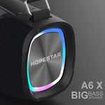 مكبر صوت بلوتوث محمول خارجي HOPESTAR A6X TWS مع أضواء موسيقية ملونة، يدعم بنك الطاقة والمكالمات بدون استخدام اليدين وقرص U وبطاقة TF و AUX 3.5 مم، A6X أسود، A6X أخضر