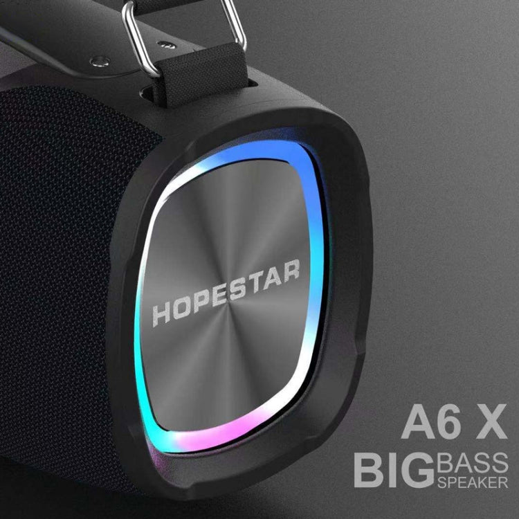 مكبر صوت بلوتوث محمول خارجي HOPESTAR A6X TWS مع أضواء موسيقية ملونة، يدعم بنك الطاقة والمكالمات بدون استخدام اليدين وقرص U وبطاقة TF و AUX 3.5 مم، A6X أسود، A6X أخضر