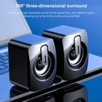 A2 USB 2.0 Wire-controlled Non-luminous Mobile Phone Computer Mini Desktop Speaker, Non-luminous