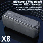 مكبر صوت بلوتوث لاسلكي 60 واط مع مضخم صوت خارجي يدعم TWS وبطاقة TF XDOBO X8
