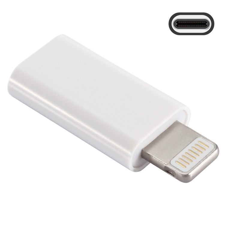 محول موصل ENKAY Hat-Prince HC-6 Mini ABS USB-C / Type-C 3.1 إلى 8 دبابيس (أبيض)، أسود، Type-C إلى 8 دبابيس