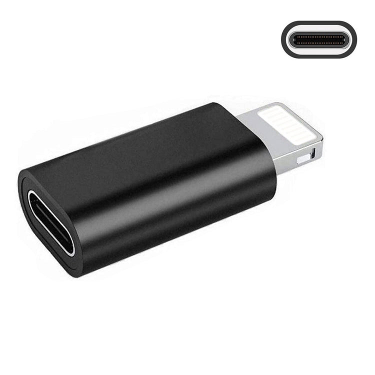 محول موصل ENKAY Hat-Prince HC-6 Mini ABS USB-C / Type-C 3.1 إلى 8 دبابيس (أبيض)، أسود، Type-C إلى 8 دبابيس