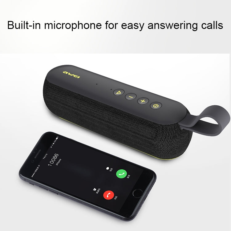 مكبر صوت بلوتوث لاسلكي محمول awei Y230 V4.2 مع صوت عالي الدقة وباس معزز، ميكروفون مدمج، يدعم NFC / قرص U / بطاقة TF / AUX، Y230