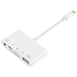 موزع 5 في 1 8 دبابيس إلى USB و USB-C / Type-C ومنفذ سماعة 3.5 مم وقارئ بطاقات SD و TF