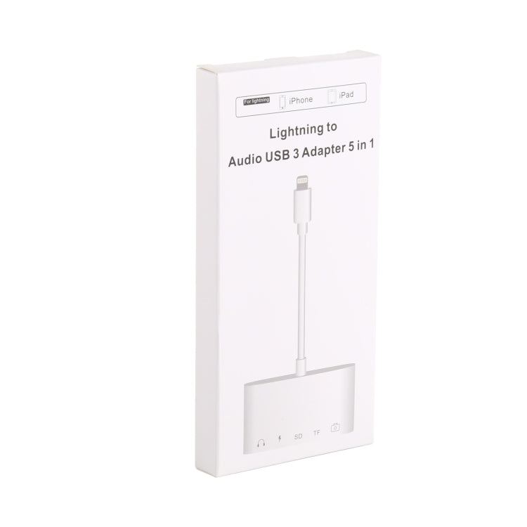 موزع 5 في 1 8 دبابيس إلى USB و USB-C / Type-C ومنفذ سماعة 3.5 مم وقارئ بطاقات SD و TF