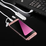 كابل محول 3 في 1 من Micro USB و8 Pin وType-C إلى HDMI بدقة HD 1080P لتلفاز HDTV