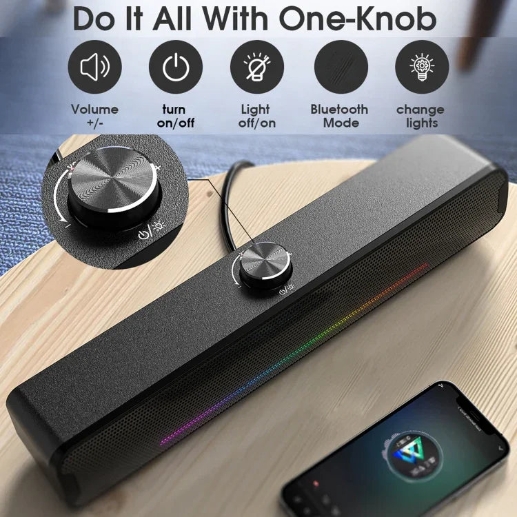 مكبر صوت محمول خارجي L16 بإضاءة RGB هاي فاي USB بلوتوث لاسلكي، L16
