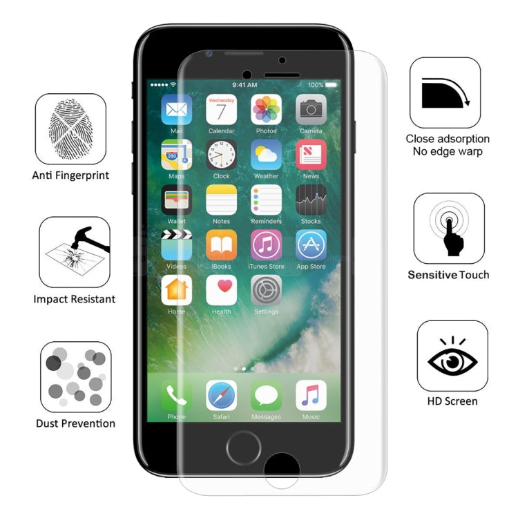 ENKAY Hat-Prince واقي شاشة كامل 3D بسماكة 0.1 مم فيلم هيدروجيل مقاوم للانفجار لهواتف iPhone 8 Plus و7 Plus، مادة TPU+TPE+PET، iPhone 8P و7P