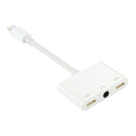 محول صوت 8Pin ذكر إلى 8Pin أنثى مزدوجة و3.5 مم أنثى