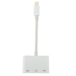 محول صوت 8Pin ذكر إلى 8Pin أنثى مزدوجة و3.5 مم أنثى