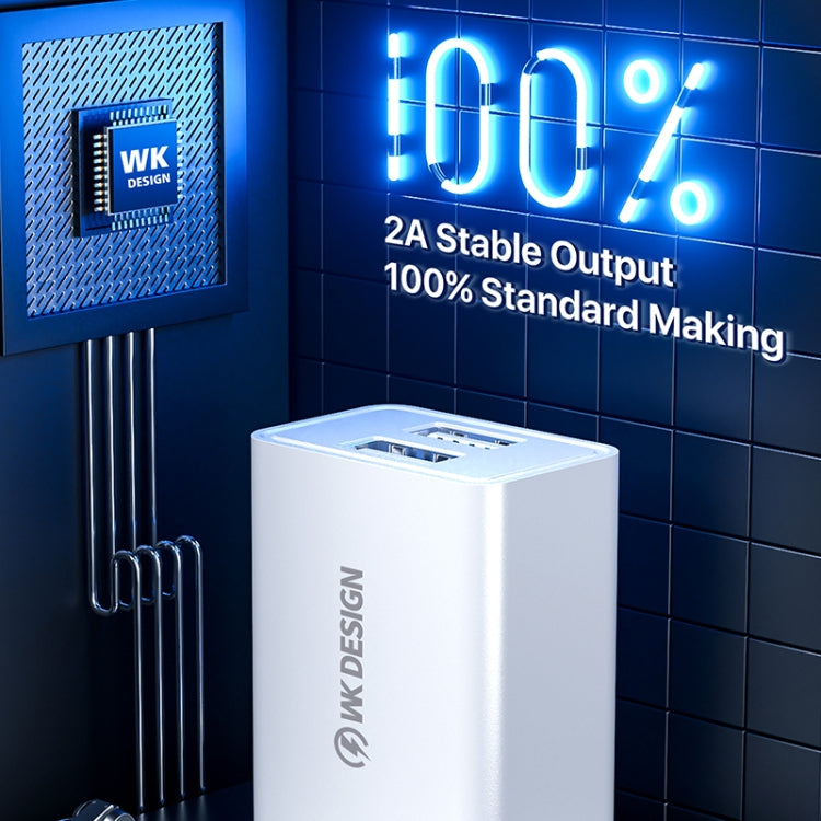 WK WP-U118 10 واط شاحن سفر بمنفذ USB واحد، محول طاقة، قابس EU، WP-U118 قابس EU