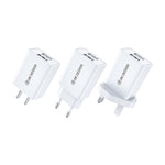 WK WP-U119 10 واط شاحن سفر بمنفذي USB، محول طاقة، قابس US، WP-U119 قابس US