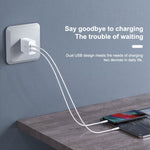 WK WP-U119 10 واط شاحن سفر بمنفذي USB، محول طاقة، قابس US، WP-U119 قابس US