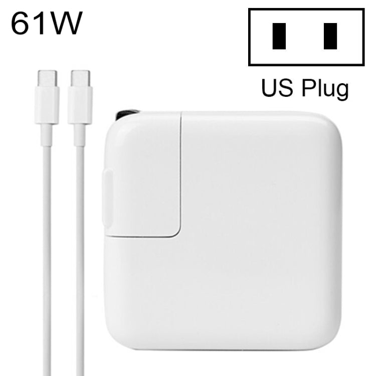 محول طاقة Type-C بقوة 61W مع كابل بطول 1.8 متر، قابس US، 61W قابس US