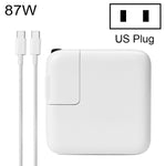 شاحن محمول محول طاقة Type-C بقوة 87W مع كابل شحن Type-C بطول 1.8 متر، قابس US، 87W قابس US