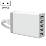 شاحن سريع للسفر XBX09 40W 5V 8A مع 5 منافذ USB، قابس المملكة المتحدة (أسود)، XBX09، 8A