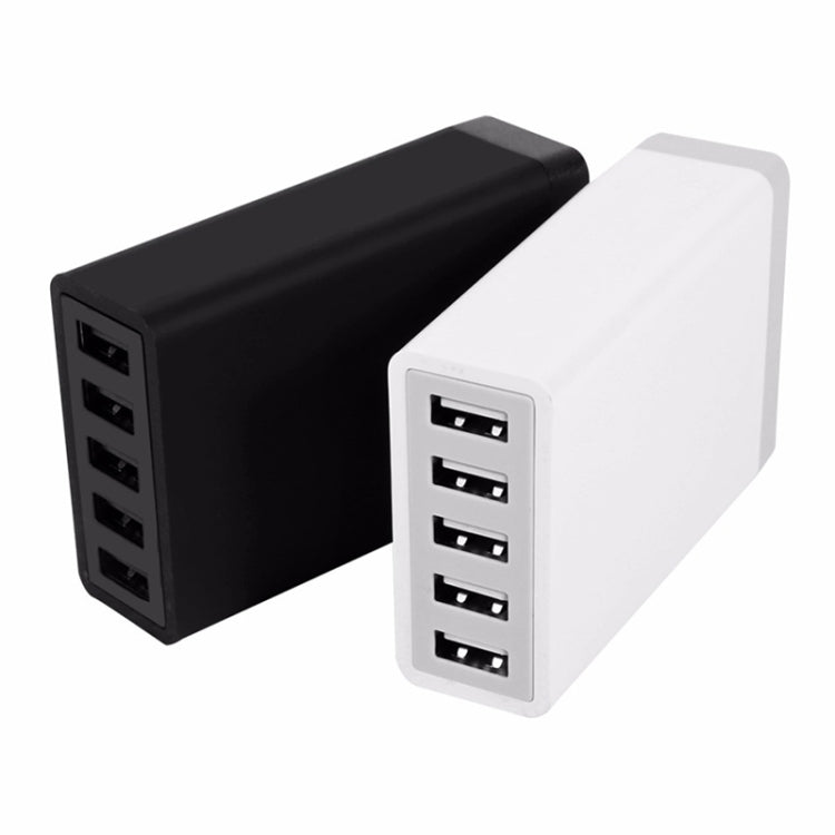 شاحن سريع للسفر XBX09 40W 5V 8A مع 5 منافذ USB، قابس المملكة المتحدة (أسود)، XBX09، 8A
