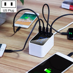شاحن متعدد الوظائف CDA30 بقدرة 20W مع 3 منافذ USB + منافذ USB-C / Type-C مع شاشة LED، قابس الولايات المتحدة، قابس الولايات المتحدة