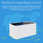 شاحن متعدد الوظائف CDA30 بقدرة 20W مع 3 منافذ USB + منافذ USB-C / Type-C مع شاشة LED، قابس الولايات المتحدة، قابس الولايات المتحدة