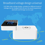 شاحن متعدد الوظائف CDA33Q بقدرة 40W مع USB QC 3.0 + 3 منافذ USB + منافذ USB-C / Type-C مع شاشة LED، قابس المملكة المتحدة، قابس المملكة المتحدة
