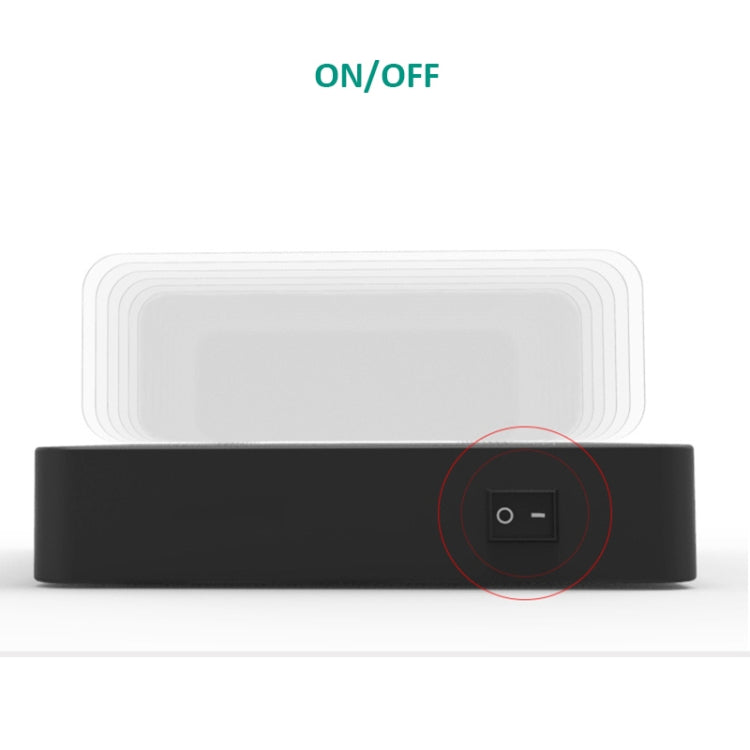 شاحن متعدد الوظائف بقدرة 50W مع 6 منافذ USB + 2 منافذ USB-C / Type-C + شحن لاسلكي مع شاشة LED وحافة قابلة للفصل، قابس الولايات المتحدة، قابس الولايات المتحدة