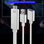 كابل محول Onten 7562 USB أنثى إلى HDMI للهاتف إلى HDTV لهواتف iPhone / أندرويد