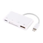 محول قارئ كاميرا NK-108L من 8 دبابيس إلى USB + بطاقة TF + بطاقة SD، متوافق مع أنظمة IOS 9.1 وما فوق، NK-108L