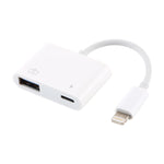 NK101 محول قارئ كاميرا من 8 بن إلى USB، متوافق مع أنظمة iOS 9.1 وما فوق، NK101