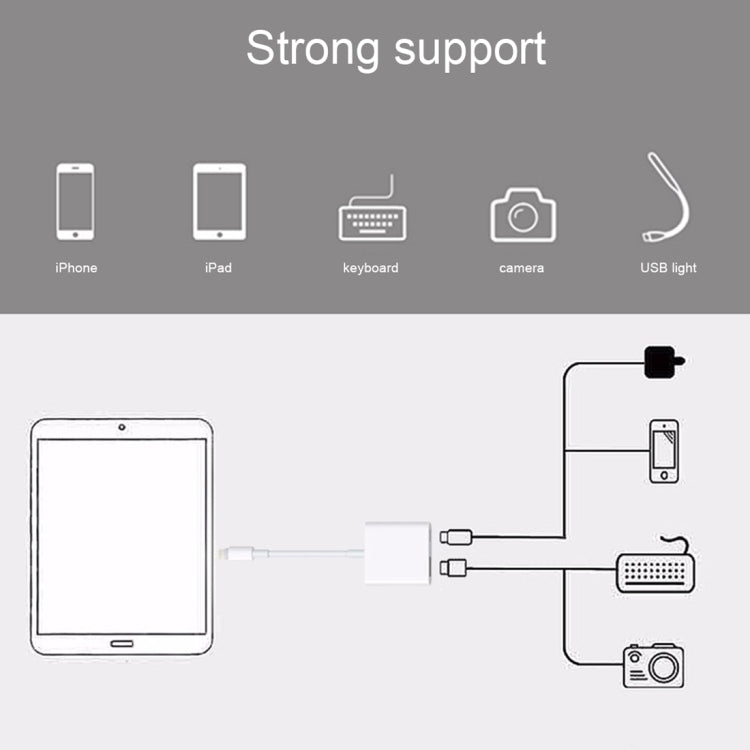 NK101 محول قارئ كاميرا من 8 بن إلى USB، متوافق مع أنظمة iOS 9.1 وما فوق، NK101