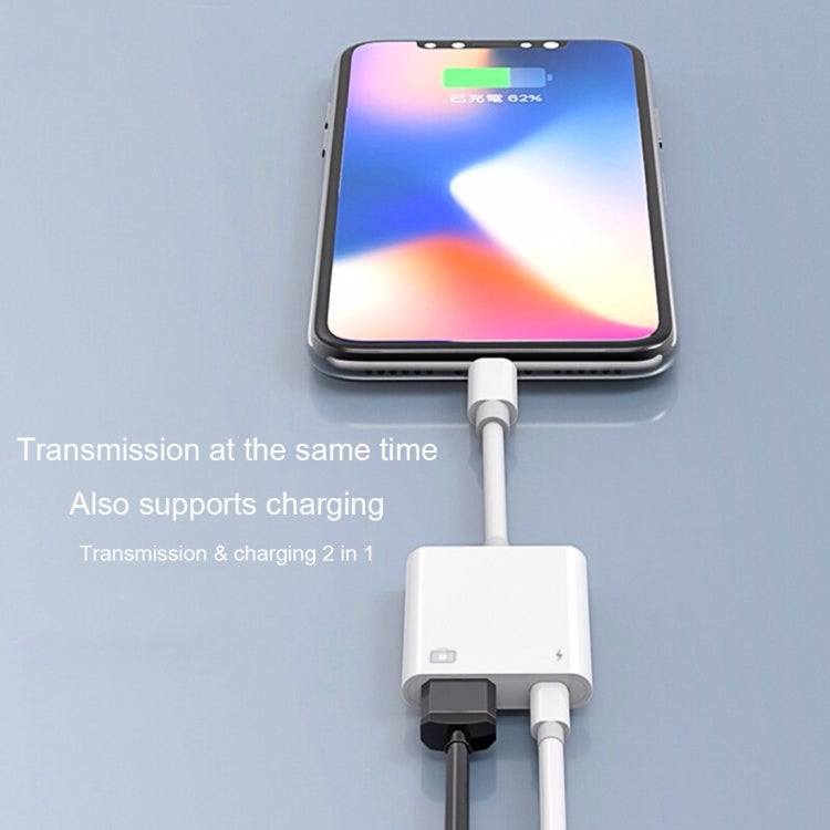 NK101 محول قارئ كاميرا من 8 بن إلى USB، متوافق مع أنظمة iOS 9.1 وما فوق، NK101