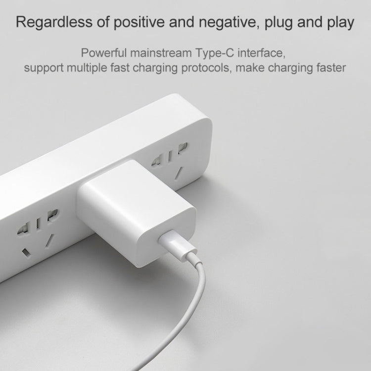 شاحن سفر أصلي من شاومي AD201 20 واط بمنفذ USB-C / Type-C واحد، نسخة الشحن السريع، قابس US، 20 واط